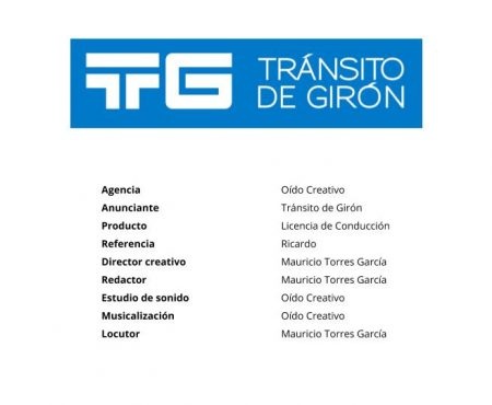 Ricardo – Tránsito de Girón