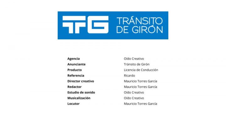 Ricardo – Tránsito de Girón